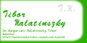 tibor malatinszky business card